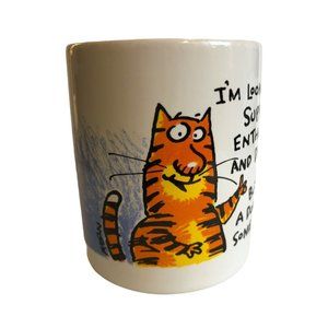 Vintage Hallmark Shoebox Greetings Cat Mug First A Donut And Some Coffee Funny